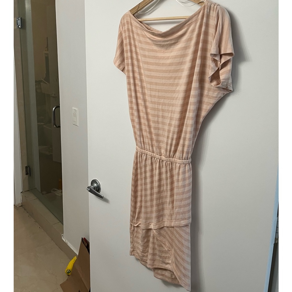 Robert Rodriguez peach/pink striped T-shirt dress XS